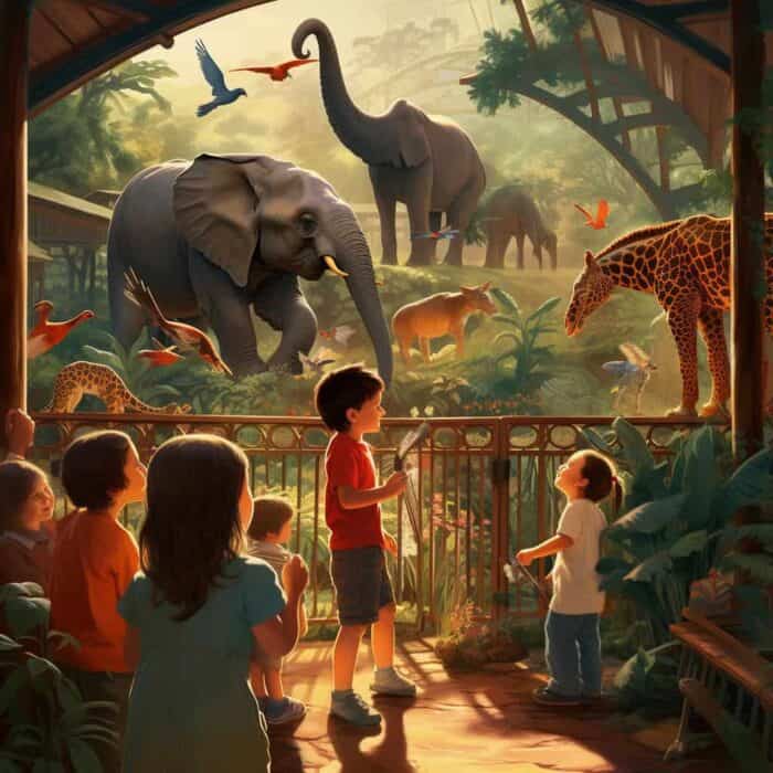 Казки для читання - Тварини в зоопарку